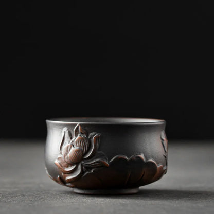 Master Make Hand Pressed High-grade Ceramic Tea Set Cup Purple Pottery Kung Fu Tea Cup Ceramic Tea Set Kitchen RestaurantBarHome