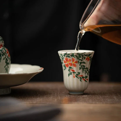 Master Underglaze Color Single Cup Drinking Tea Hand Drawn Teacup Kung Fu Set Ceramic Japanese Retro Style Household Cups Dining