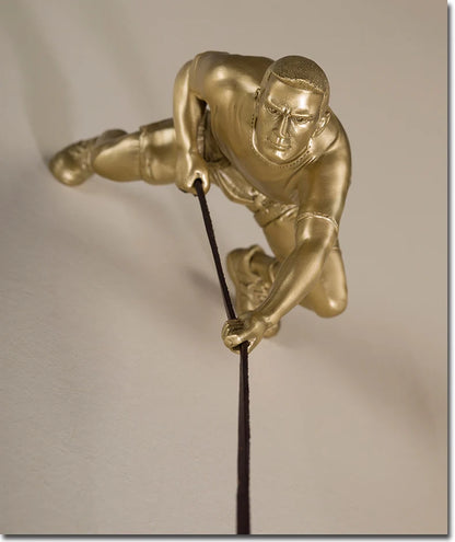 Master engraver Limited Edition TOP Copper Carving Art # home company BAR CLUB WALL Extreme SPORT Rock Climbing ART Sculpture