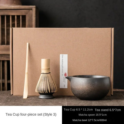 Matcha Bowl Japanese Tea Set for Matcha Tea Tea Whisk Bamboo Matcha Brush Hundred Benli Song Dynasty Point Tea Ceremony Zen