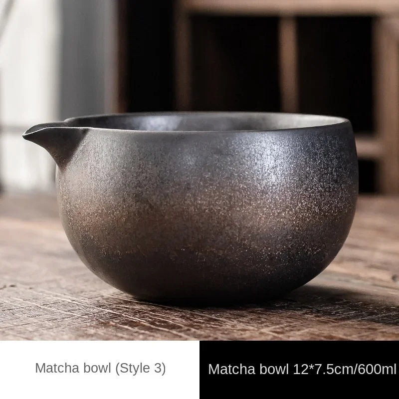 Matcha Bowl Japanese Tea Set for Matcha Tea Tea Whisk Bamboo Matcha Brush Hundred Benli Song Dynasty Point Tea Ceremony Zen