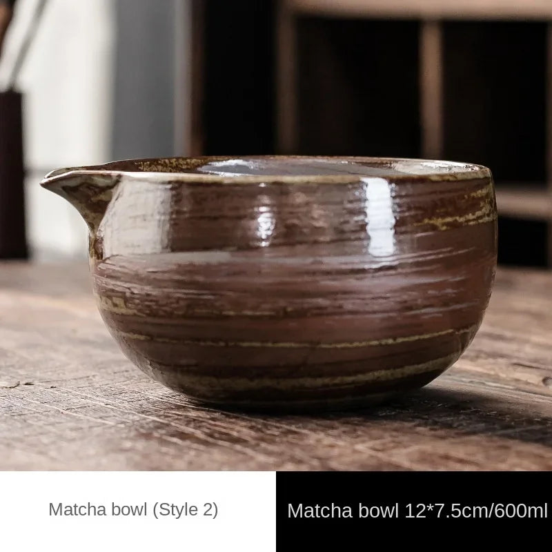 Matcha Bowl Japanese Tea Set for Matcha Tea Tea Whisk Bamboo Matcha Brush Hundred Benli Song Dynasty Point Tea Ceremony Zen