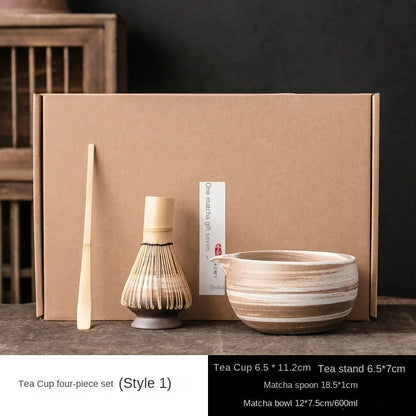 Matcha Bowl Japanese Tea Set for Matcha Tea Tea Whisk Bamboo Matcha Brush Hundred Benli Song Dynasty Point Tea Ceremony Zen