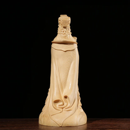 Mazu Sea god guan yin statue Sculpture Cypress Wood Craft Solid Wood Religious Gift Sea Mother Home Decor