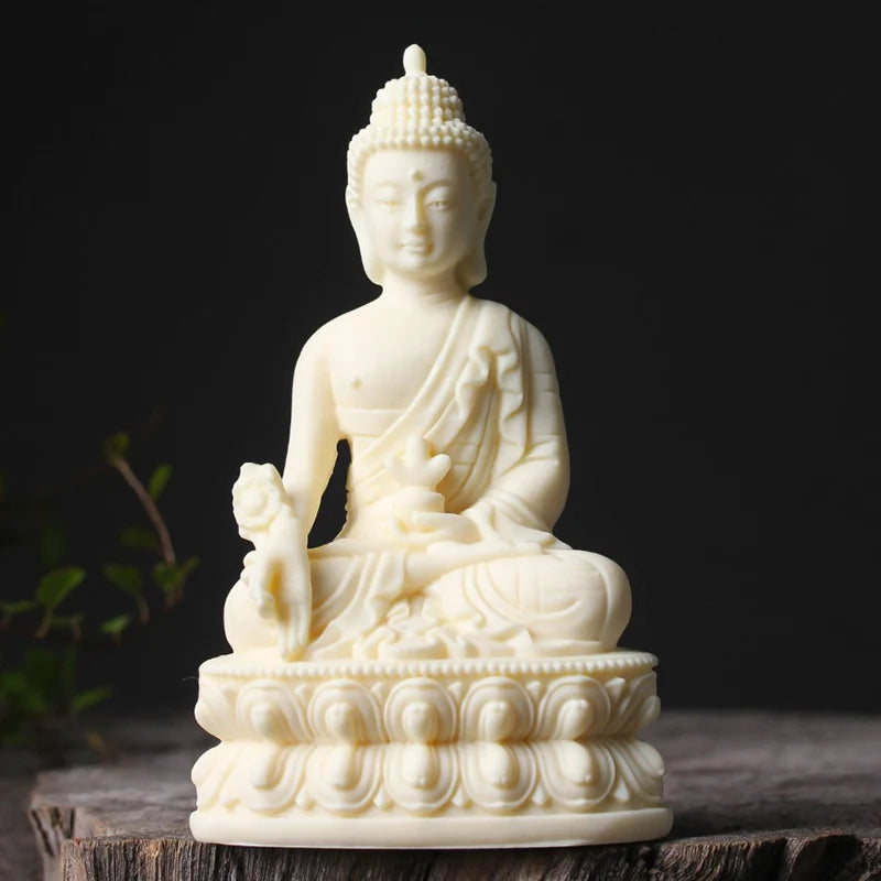 Medicine Master Buddha Characters Statue Resin Art Sculpture Exquisite carving Home Room Office Decor Figurine Free Delivery