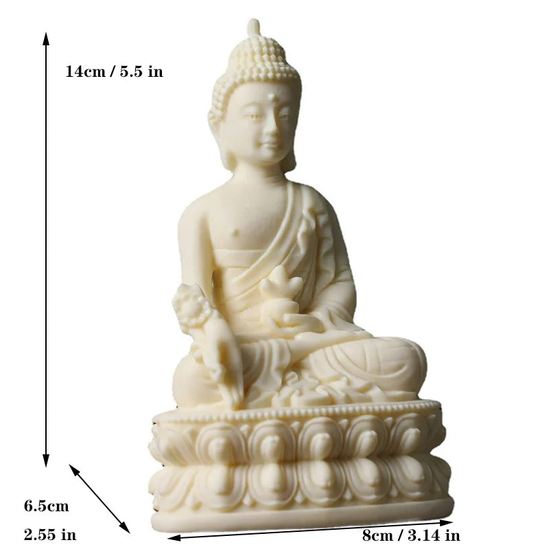 Medicine Master Buddha Characters Statue Resin Art Sculpture Exquisite carving Home Room Office Decor Figurine Free Delivery
