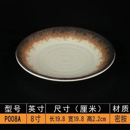 Melamine Dinner Plates Rectangle Sushi Plate Barbecue Plastic Side Dish Home Dinner Set Plates and Dishes Kitchen Accessories