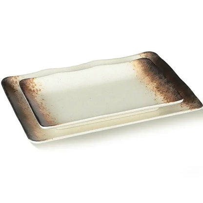 Melamine Dinner Plates Rectangle Sushi Plate Barbecue Plastic Side Dish Home Dinner Set Plates and Dishes Kitchen Accessories