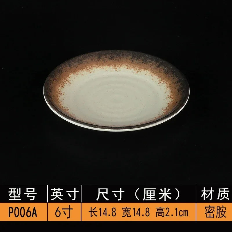 Melamine Dinner Plates Rectangle Sushi Plate Barbecue Plastic Side Dish Home Dinner Set Plates and Dishes Kitchen Accessories