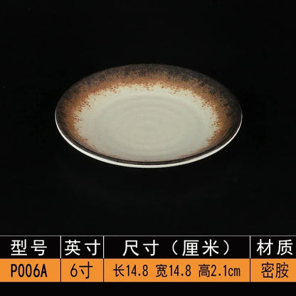 Melamine Dinner Plates Rectangle Sushi Plate Barbecue Plastic Side Dish Home Dinner Set Plates and Dishes Kitchen Accessories