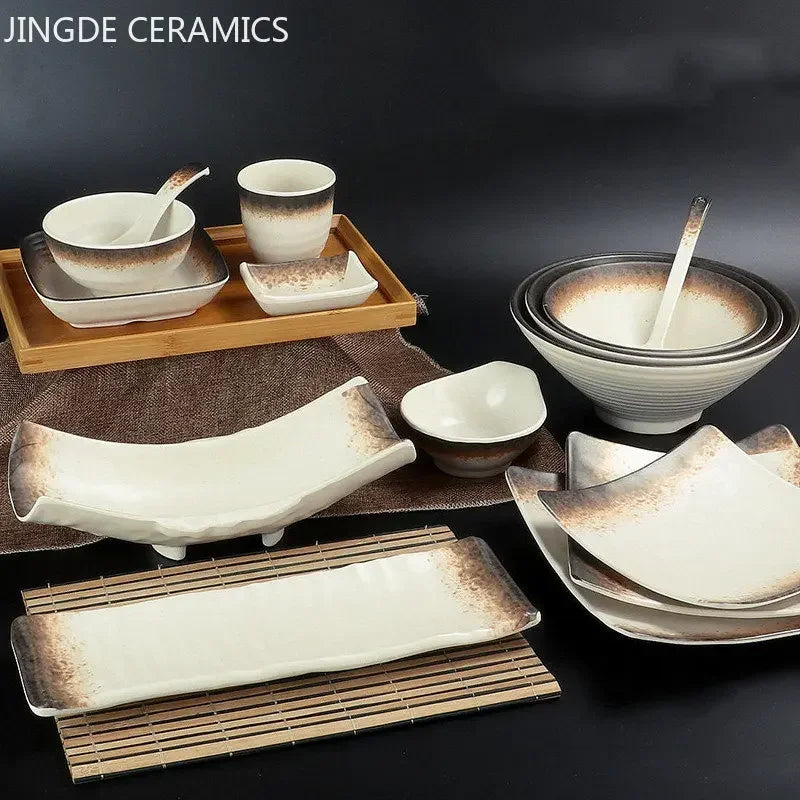 Melamine Dinner Plates Rectangle Sushi Plate Barbecue Plastic Side Dish Home Dinner Set Plates and Dishes Kitchen Accessories