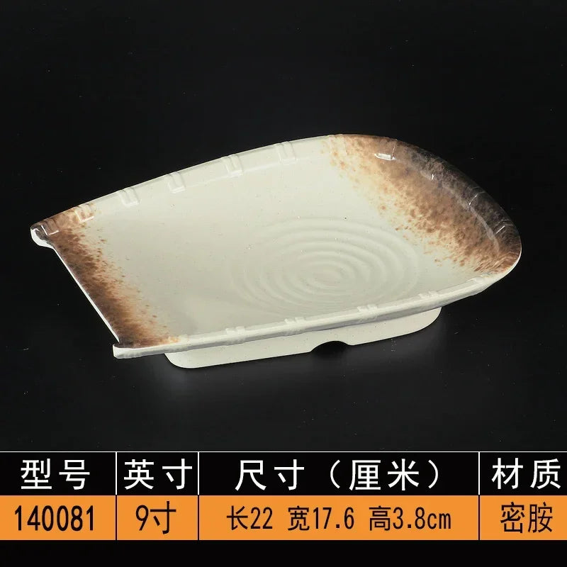 Melamine Dinner Plates Rectangle Sushi Plate Barbecue Plastic Side Dish Home Dinner Set Plates and Dishes Kitchen Accessories