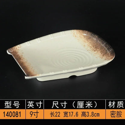 Melamine Dinner Plates Rectangle Sushi Plate Barbecue Plastic Side Dish Home Dinner Set Plates and Dishes Kitchen Accessories