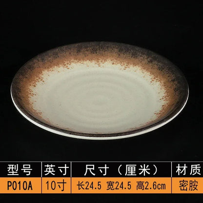 Melamine Dinner Plates Rectangle Sushi Plate Barbecue Plastic Side Dish Home Dinner Set Plates and Dishes Kitchen Accessories