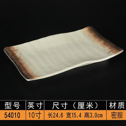 Melamine Dinner Plates Rectangle Sushi Plate Barbecue Plastic Side Dish Home Dinner Set Plates and Dishes Kitchen Accessories