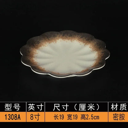 Melamine Dinner Plates Rectangle Sushi Plate Barbecue Plastic Side Dish Home Dinner Set Plates and Dishes Kitchen Accessories