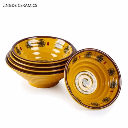 Melamine Noodle Bowl Household Plastic Tableware Restaurant Commercial Ramen Salad Bowl Thickened Not Easily Broken Soup Bowls