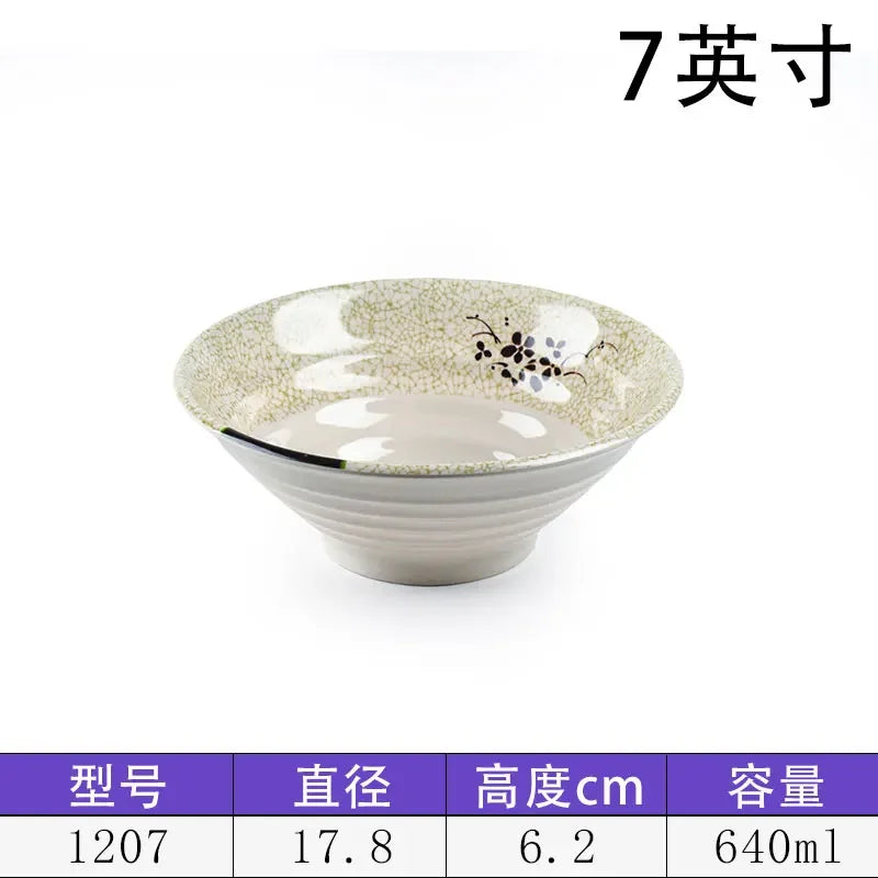 Melamine Noodle Bowl Household Plastic Tableware Restaurant Commercial Ramen Salad Bowl Thickened Not Easily Broken Soup Bowls