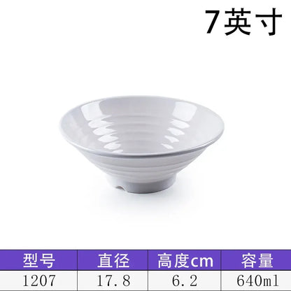 Melamine Noodle Bowl Household Plastic Tableware Restaurant Commercial Ramen Salad Bowl Thickened Not Easily Broken Soup Bowls