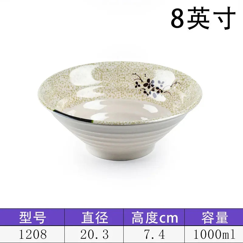 Melamine Noodle Bowl Household Plastic Tableware Restaurant Commercial Ramen Salad Bowl Thickened Not Easily Broken Soup Bowls