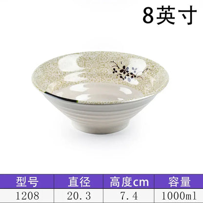 Melamine Noodle Bowl Household Plastic Tableware Restaurant Commercial Ramen Salad Bowl Thickened Not Easily Broken Soup Bowls