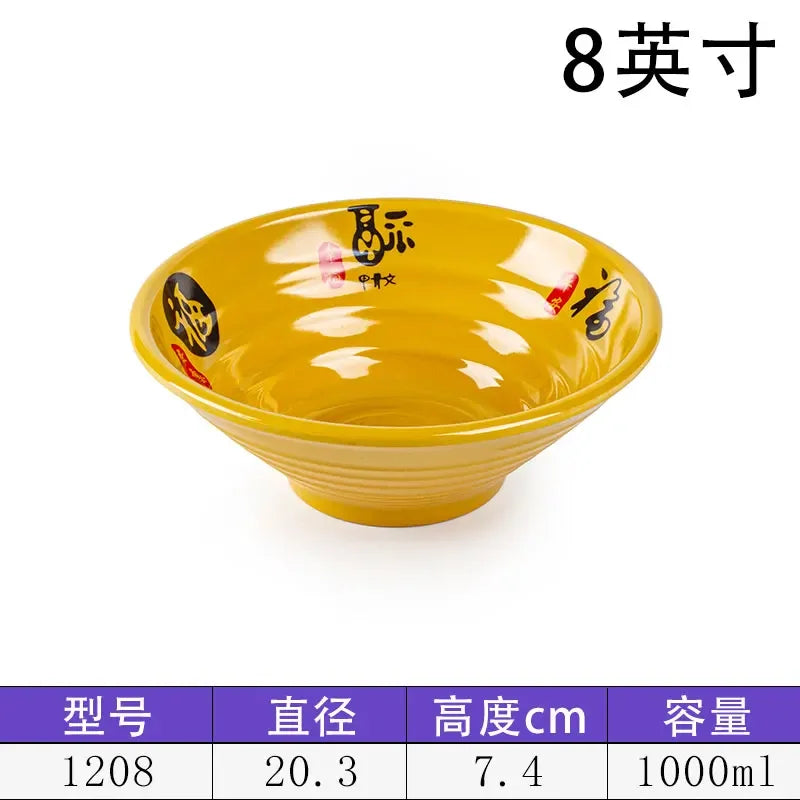 Melamine Noodle Bowl Household Plastic Tableware Restaurant Commercial Ramen Salad Bowl Thickened Not Easily Broken Soup Bowls