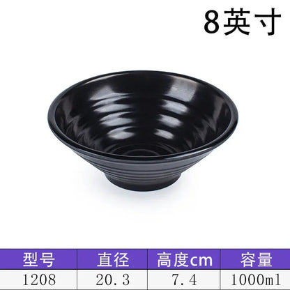 Melamine Noodle Bowl Household Plastic Tableware Restaurant Commercial Ramen Salad Bowl Thickened Not Easily Broken Soup Bowls