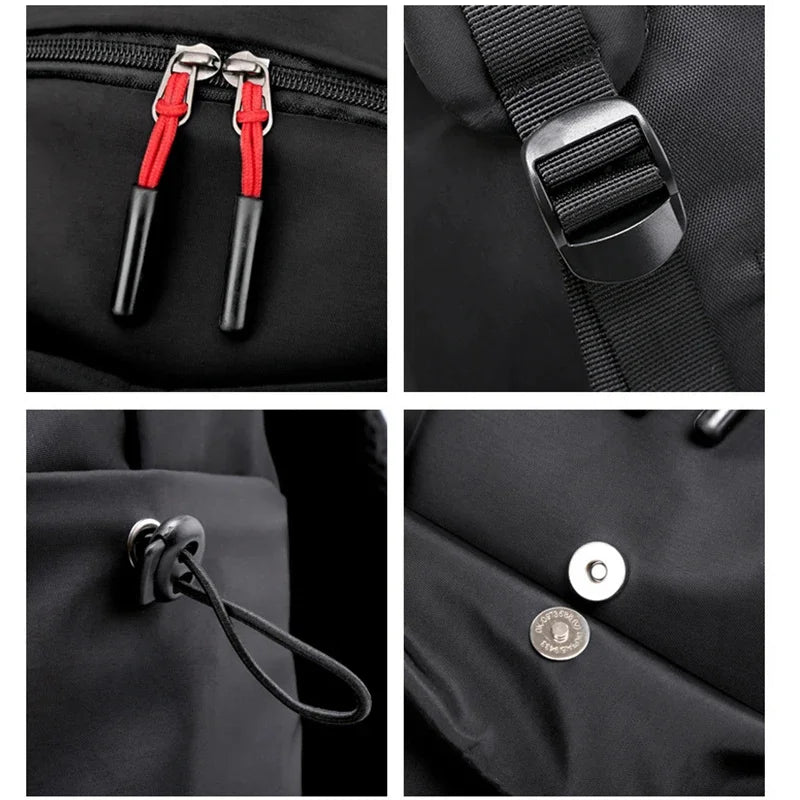 Men 15.6 Inch Laptop Backpack Teenagers Pleated Schoolbag Travel Student Nylon Sports School Book Bag Pack For Male Women Female