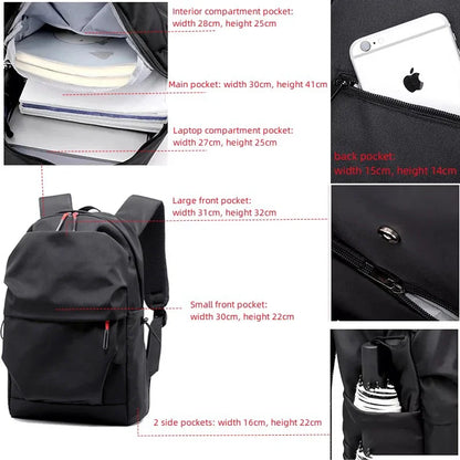 Men 15.6 Inch Laptop Backpack Teenagers Pleated Schoolbag Travel Student Nylon Sports School Book Bag Pack For Male Women Female