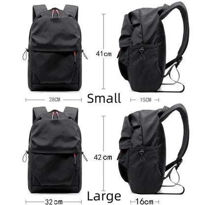 Men 15.6 Inch Laptop Backpack Teenagers Pleated Schoolbag Travel Student Nylon Sports School Book Bag Pack For Male Women Female