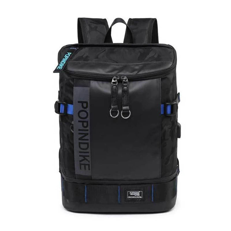 Men 17.3"Large Capacity USB Port Oxford Waterproof Business Laptop Backpack Trendy Computer Bag Travel Bag Student Schoolbag