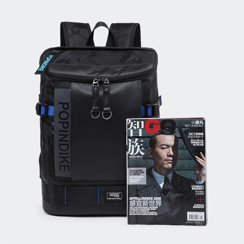 Men 17.3"Large Capacity USB Port Oxford Waterproof Business Laptop Backpack Trendy Computer Bag Travel Bag Student Schoolbag