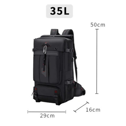 Men 35/50/60/80L Travel Backpack Laptop Business Dual Use Backpack Expandable USB Port Bag Large Capacity Waterproof Backpack