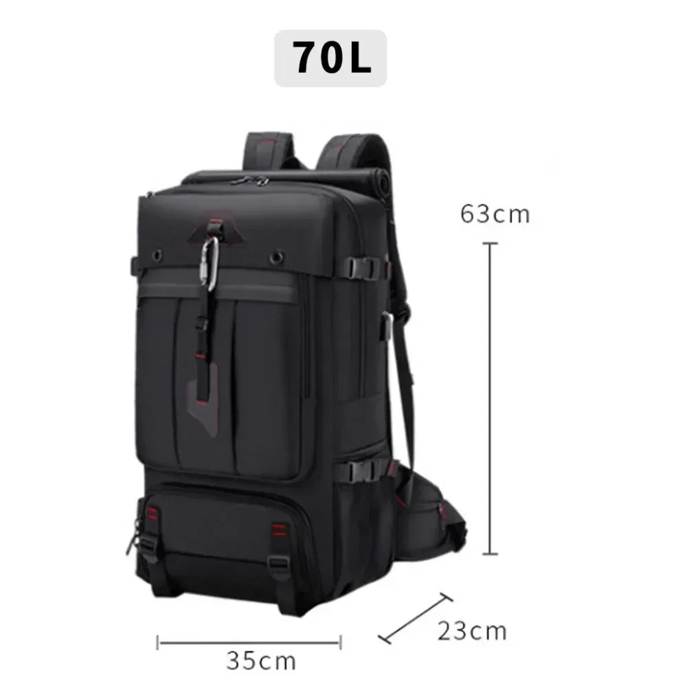 Men 35/50/60/80L Travel Backpack Laptop Business Dual Use Backpack Expandable USB Port Bag Large Capacity Waterproof Backpack