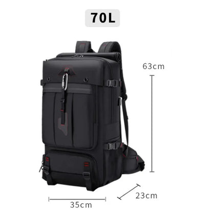 Men 35/50/60/80L Travel Backpack Laptop Business Dual Use Backpack Expandable USB Port Bag Large Capacity Waterproof Backpack