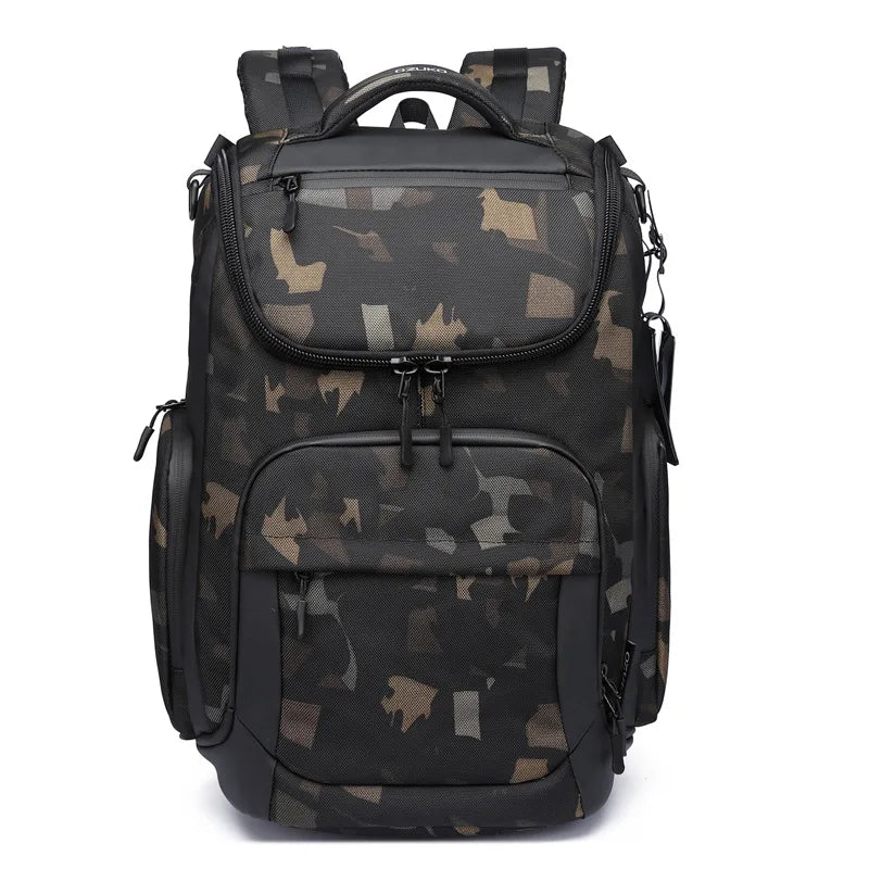 Men 35 L 17.3''Nylon Business Laptop Backpack Scratch Resistance Sports Casual Backpack Unisex Outdoor Travel Waterproof Bags