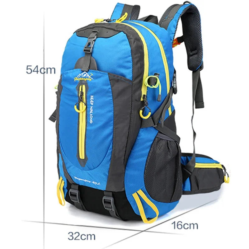 Men 40L unisex waterproof travel Hiking sports bag Outdoor Climbing Mountaineering Camping backpack for male