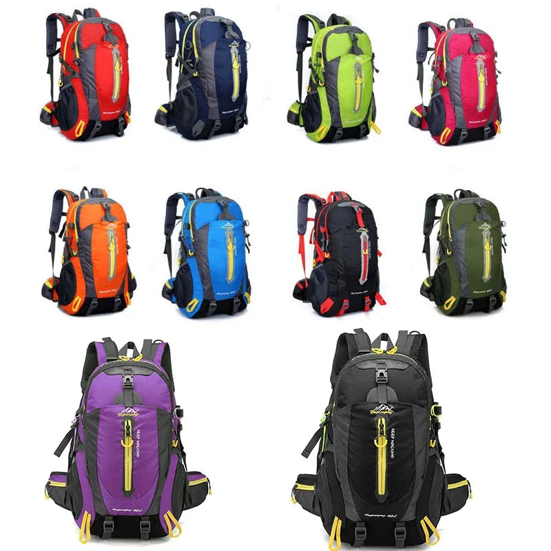 Men 40L unisex waterproof travel Hiking sports bag Outdoor Climbing Mountaineering Camping backpack for male