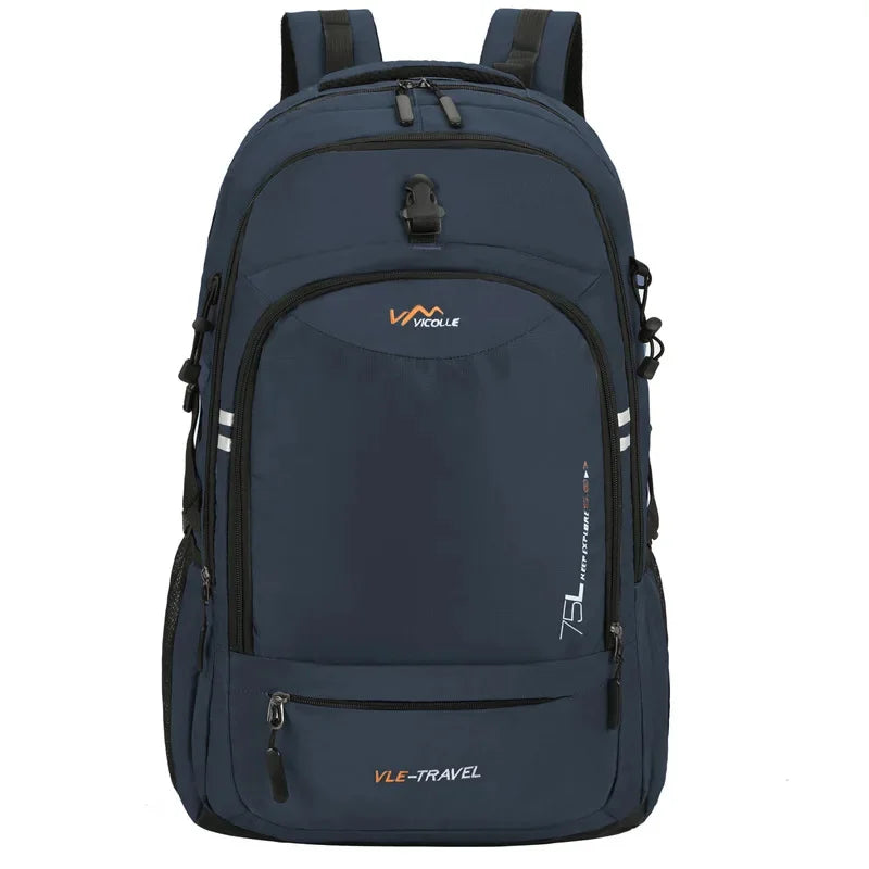 Men 75L Outdoor Climbing Travel Trekking Rucksack Sports Camping Hiking Backpack School Bag Pack For Male Female Women
