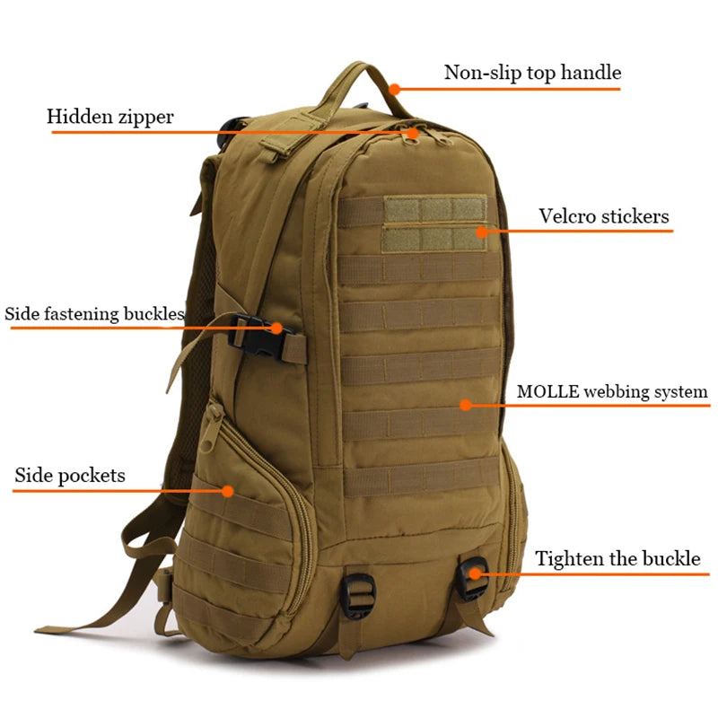 Men 900D Oxford Army Military Tactical Backpack Outdoor Waterproof Camping Hiking Mochila Camouflage Backpack Hunting Molle Bag