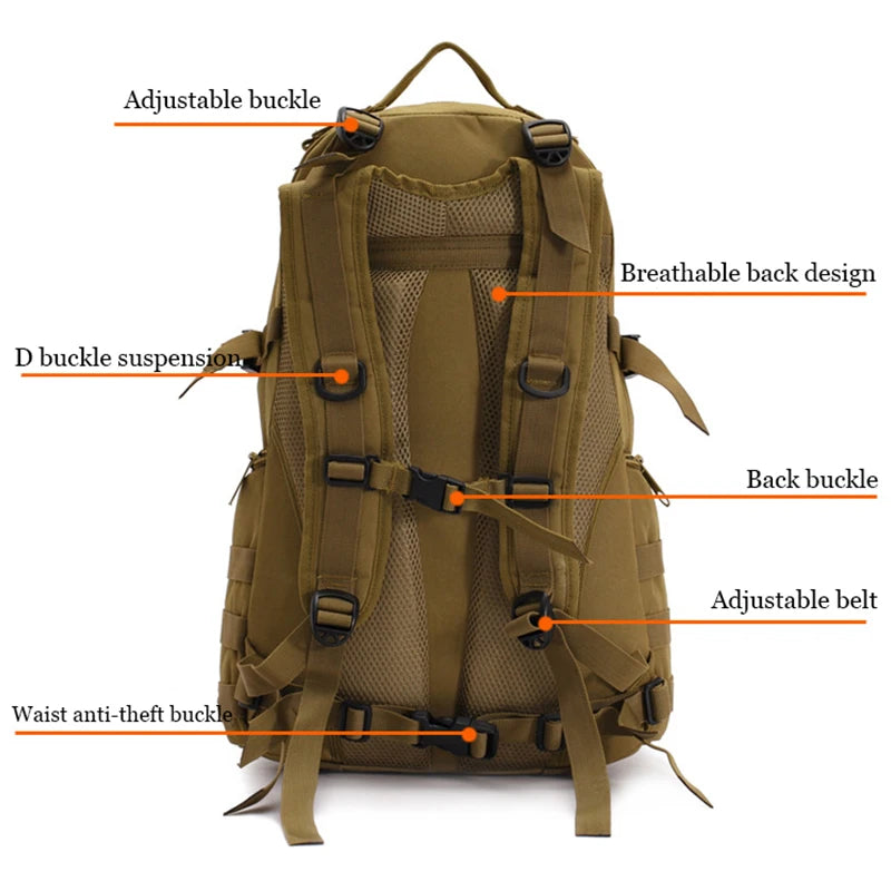 Men 900D Oxford Army Military Tactical Backpack Outdoor Waterproof Camping Hiking Mochila Camouflage Backpack Hunting Molle Bag