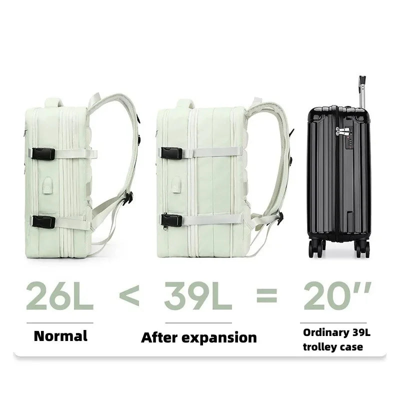 Men And Extendible Travel Backpack Unisex Laptop Bag Women Large Luggage Bags Students Business Trip USB Charge Mochila