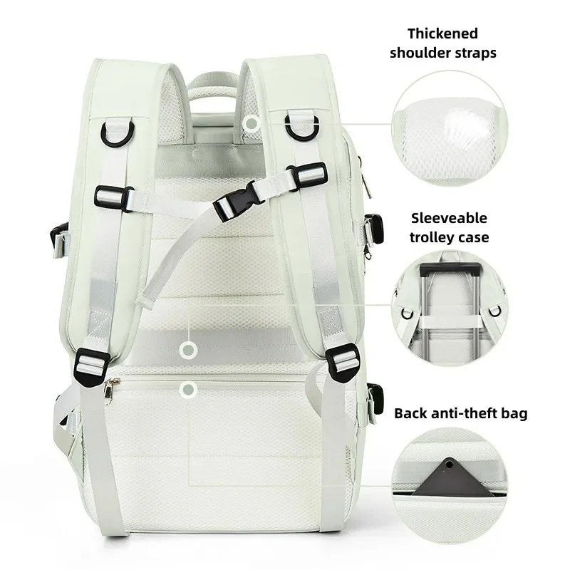 Men And Extendible Travel Backpack Unisex Laptop Bag Women Large Luggage Bags Students Business Trip USB Charge Mochila