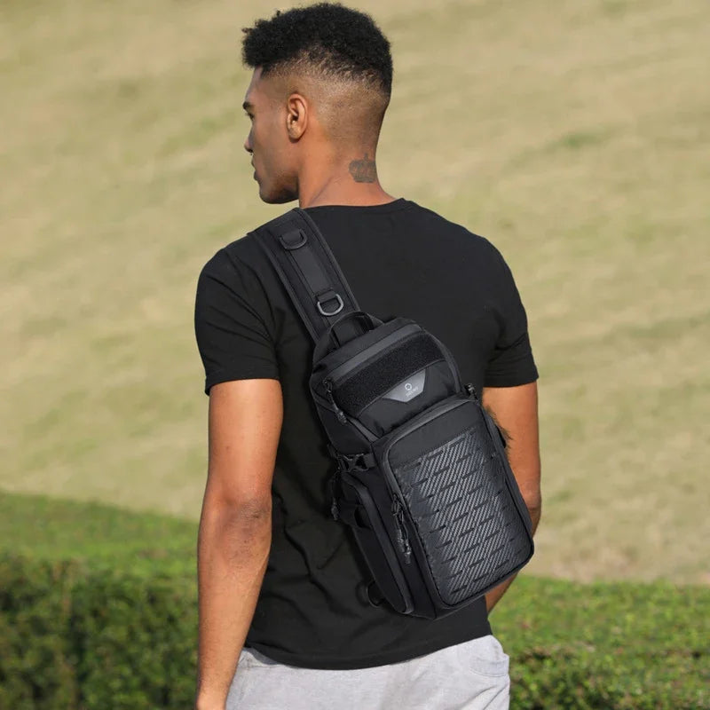 Men Anti Theft Chest Bag Shoulder Bags USB Charging Crossbody Package School Short Trip Messengers Bags Men's Oxford Sling Pack