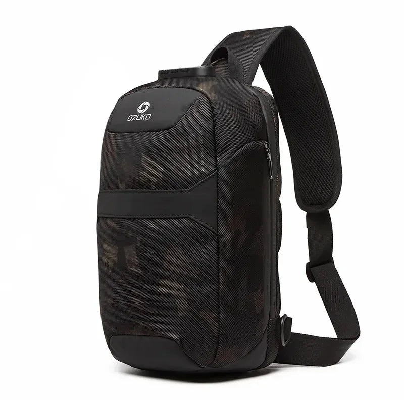 Men Anti-theft Crossbody Bags Male Quality Waterproof USB Port Chest Pack Short Trip Messenger Sling Bag Shoulder Chest Bag