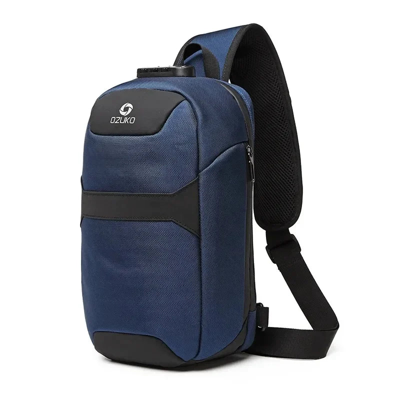 Men Anti-theft Crossbody Bags Male Quality Waterproof USB Port Chest Pack Short Trip Messenger Sling Bag Shoulder Chest Bag