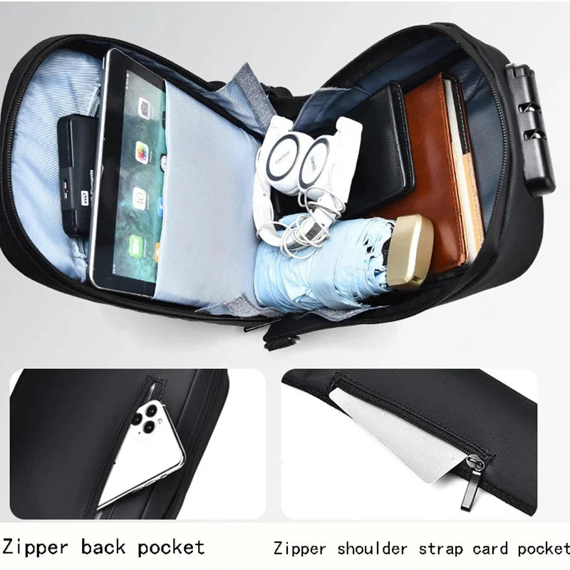 Men Anti-theft Multifunction Shoulder Waterproof Travel Messenger Crossbody Sling Chest Bag Pack For Male Women Female