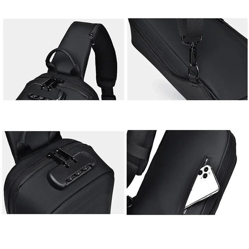Men Anti-theft Multifunction Shoulder Waterproof Travel Messenger Crossbody Sling Chest Bag Pack For Male Women Female
