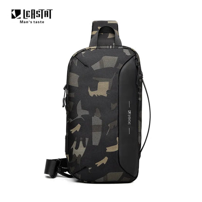 Men Anti-theft Multifunction USB Shoulder Bag Waterproof Travel Messenger Crossbody Sling Chest Bag Pack For Male Women Female