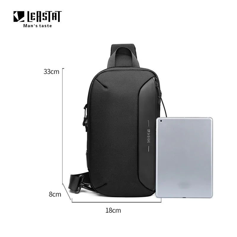 Men Anti-theft Multifunction USB Shoulder Bag Waterproof Travel Messenger Crossbody Sling Chest Bag Pack For Male Women Female